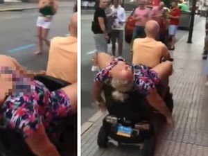 Turis Wanita Mabuk, Naik Skuternya Kayak Begini