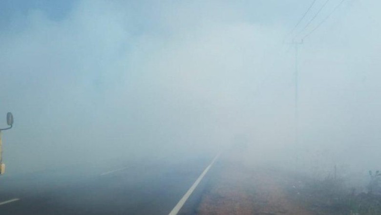 Kabut Asap di Babel Makin Parah, Warga Diimbau Pakai Masker