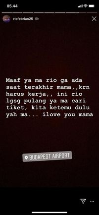 Unggahan Rio febrian di akun instagramnya