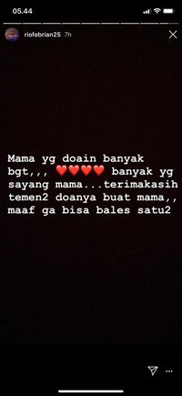 Unggahan Rio Febrian di akun instagramnya