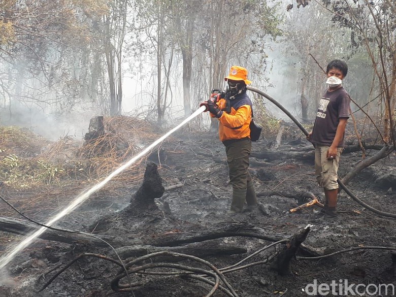 Hari Ke-10 Pemadaman Kebakaran Lahan Gambut di Riau