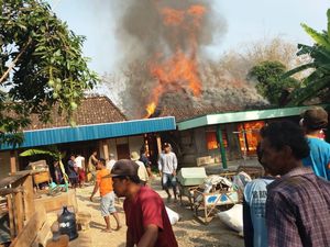 4 Rumah Warga dan Seekor Sapi Dilahap Si Jago Merah di Grobogan