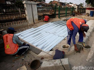 Revitalisasi Trotoar di Jalan I Gusti Ngurah Rai Terus Dikebut