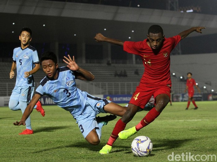 Timnas Indonesia menang telak atas Kepulauan Mariana Utara pada lanjutan Kualifikasi Piala Asia U-16 di Stadion Madya, Jakarta, Rabu (18/9/2019). Garuda Muda menang 15-1.