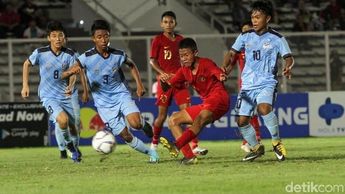 Timnas Indonesia menang telak atas Kepulauan Mariana Utara pada lanjutan Kualifikasi Piala Asia U-16 di Stadion Madya, Jakarta, Rabu (18/9/2019). Garuda Muda menang 15-1.