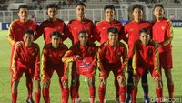 Timnas Indonesia menurunkan Putra Kaicen, Mikael Tata, Marcell Januar, Alex Kamuru, Diandra Diaz, Mochamad Faizal, Resa Aditya, Aditya Daffa, Marselino Ferdinan, Ruy Arianto, dan Ahmad Athallah.
