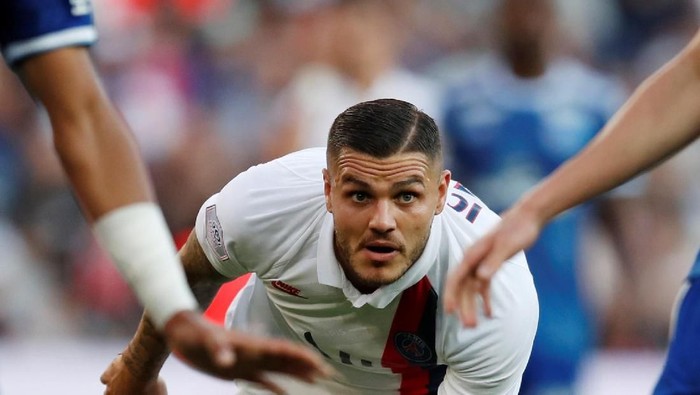 Soccer Football - Ligue 1 - Paris St Germain v RC Strasbourg - Parc des Princes, Paris, France - September 14, 2019  Paris St Germains Mauro Icardi in action  REUTERS/Gonzalo Fuentes