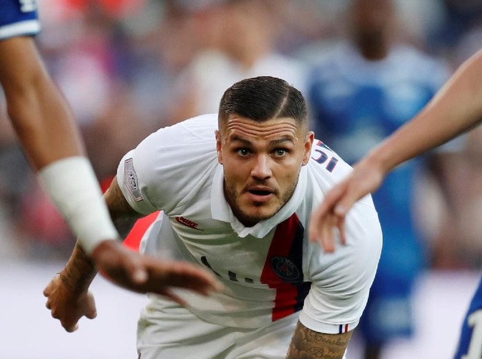 Soccer Football - Ligue 1 - Paris St Germain v RC Strasbourg - Parc des Princes, Paris, France - September 14, 2019  Paris St Germain's Mauro Icardi in action  REUTERS/Gonzalo Fuentes