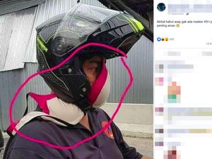 Viral Pria Pakai Masker Bra Disebut Buat Lawan Kabut Asap