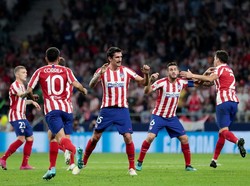 Atletico bangkit dari ketertinggalan. Dua gol mereka lesakkan lewat Stefan Savic di menit ke-70. REUTERS/Susana Vera.