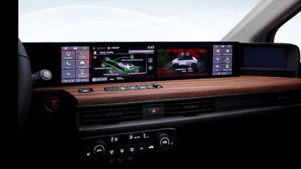 Dasbor mobil listrik Honda e.