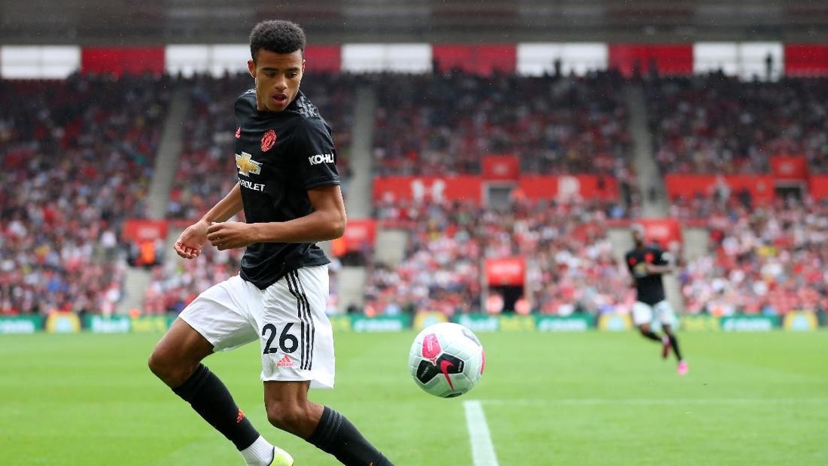 Striker muda Man United Mason Greenwood akan menjadi starter melawan Astana di Liga Europa.Foto: Catherine Ivill / Getty Images