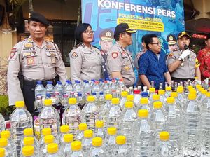 Miras Oplosan Diduga Tewaskan 4 Warga Malang, 1.280 Minuman Keras Disita