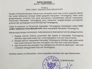Bupati Temanggung Tetapkan Jumat sebagai Hari Minum Kopi