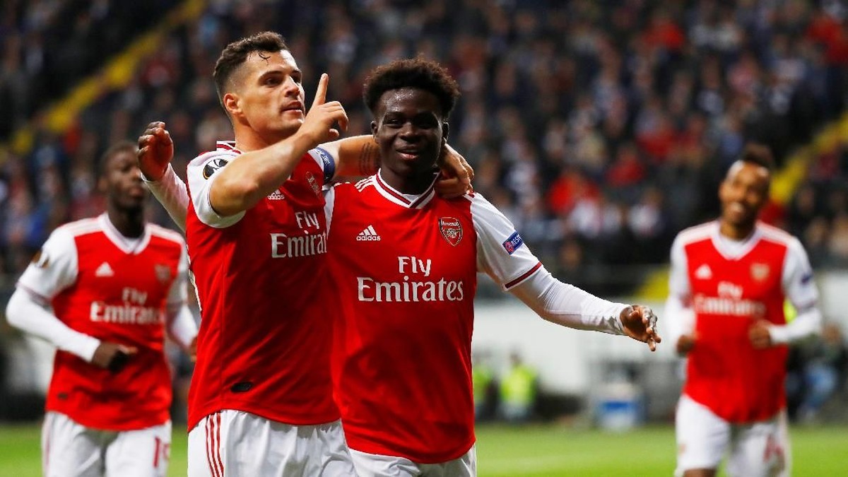 Arsenal libas Eintracht Frankfurt. (Foto: Kai Pfaffenbach/Reuters)