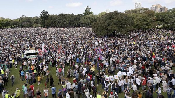 Lautan Manusia di Aksi Demo Terbesar dalam Sejarah Australia