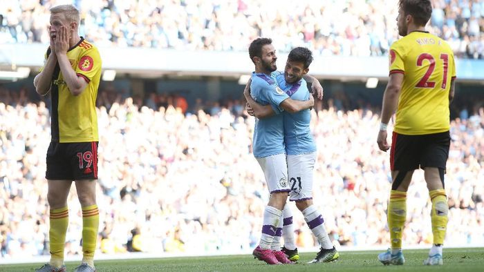 Manchester City menang telak 8-0 atas Watford. (Foto: Jan Kruger/Getty Images)