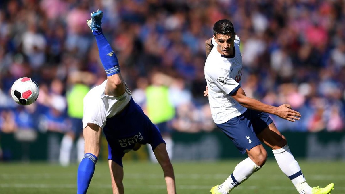Tottenham Hotspur kalah 1-2 di markas Leicester City. (Foto: Laurence Griffiths/Getty Images)
