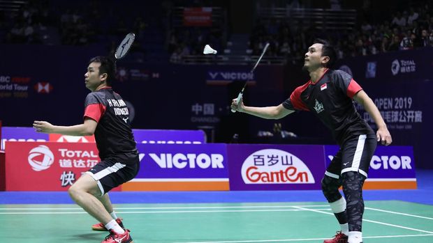 Ahsan/Hendra bersua Kevin/Marcus di final Denmark Open. (