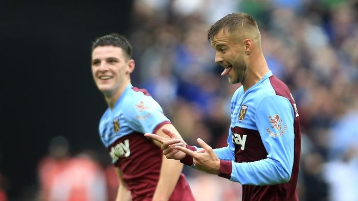 West Ham United unggul 1-0 atas Manchester United di babak pertama (AP Photo/Leila Coker) West Ham United unggul 1-0 atas Manchester United di babak pertama (AP Photo/Leila Coker)