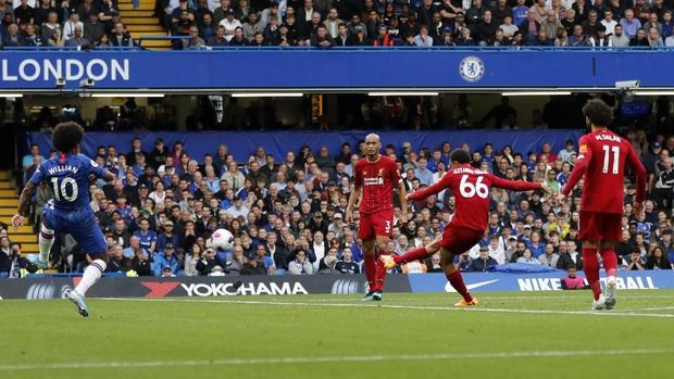 Liverpool Unggul 2-0 atas Chelsea di Babak Pertama