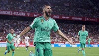 Real Madrid menaklukkan Sevilla 1-0 di pekan kelima Liga Spanyol 2019/2020. Istimewa/Aitor Alcalde/Getty Images.