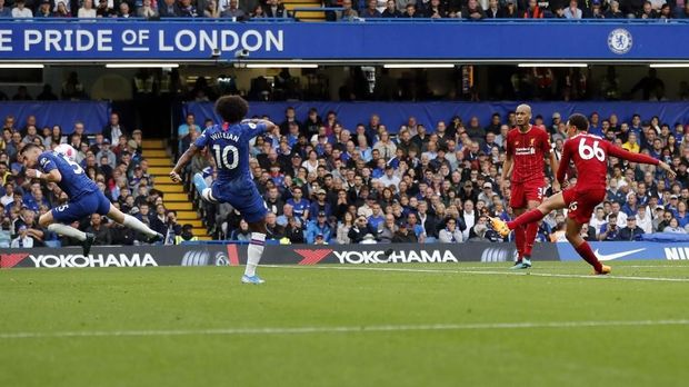 Chelsea saat kalah 1-2 dari Liverpool di Stadion Old Trafford. (