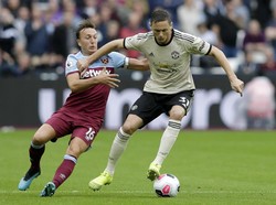 Bertanding di London Stadium, Minggu (22/9/2019), laga berjalan alot di menit-menit awal. Baik West Ham dan MU sama-sama bermain hati-hati di pekan keenam. Istimewa/Henry Browne/Getty Images.