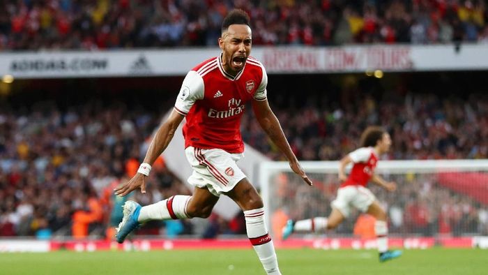 Gol Pierre-Emerick Aubameyang menjadi penentu kemenangan Arsenal atas Aston Villa di Liga Inggris akhir pekan kemarin (Foto: Michael Steele/Getty Images) Gol Pierre-Emerick Aubameyang menjadi penentu kemenangan Arsenal atas Aston Villa di Liga Inggris akhir pekan kemarin (Foto: Michael Steele/Getty Images)