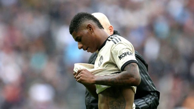 Marcus Rashford disebut bukan pemain nomor 9 oleh Jose Mourinho. (Foto: Henry Browne/Getty Images) Marcus Rashford disebut bukan pemain nomor 9 oleh Jose Mourinho. (Foto: Henry Browne/Getty Images)