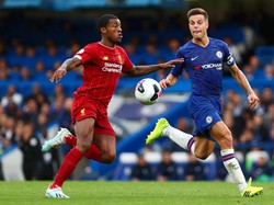 Pada menit ke-28, Chelsea sempat membobol gawang Liverpool lewat Cesar Azpilicueta. Namun, gol itu dianulir wasit Michael Oliver setelah mengecek lewat Video Assistant Referee (VAR). Istimewa/Dan Istitene/Getty Images.