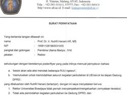 Rektor Brawijaya Bantah Serukan Mahasiswa Demo di DPRD Kota Malang