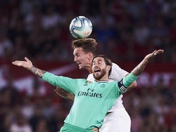 Hingga peluit panjang dibunyikan, hasil akhir 1-0 untuk kemenangan Madrid tetap tak berubah. Istimewa/Aitor Alcalde/Getty Images.