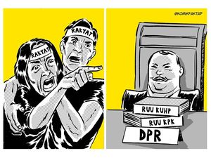 Komik Faktap: Rakyat Marah Tunjuk DPR yang Ngotot
