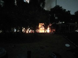 17 Perusuh Demo Ditangkap Terkait Pelemparan Molotov Pospol Slipi