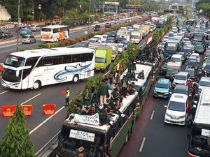 Lalin Tol Depan DPR Ditutup Imbas Demo Mahasiswa, Begini Rekayasanya