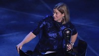 Jill Ellis dinobatkan sebagai Pelatih Terbaik Wanita FIFA 2019. Gelar ini tak lepas dari keberhasilannya mengantarkan Amerika Serikat meraih Piala Dunia Wanita 2019  (Emilio Andreoli/Getty Images)