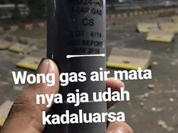 Viral Foto Gas Air Mata Kedaluwarsa di Aksi Demo, Polisi Membantah