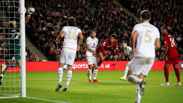 Bekuk MK Dons, Liverpool Tembus Babak Keempat Piala Liga Inggris