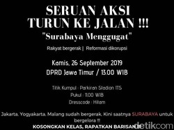 Beredar Ajakan Siswa SMK di Surabaya Ikut Demo