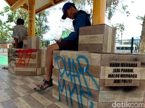 Vandalisme Halte di Kawasan Senayan Pascademo Pelajar