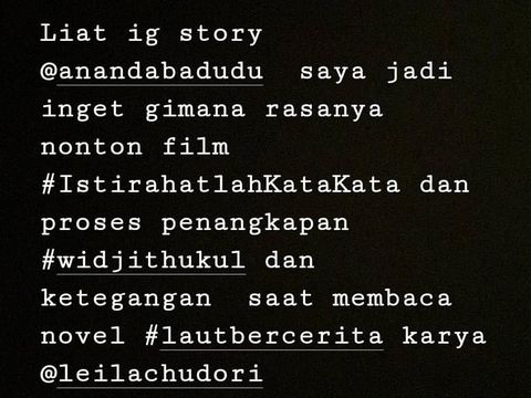 Insta Story Dian Sastrowardoyo