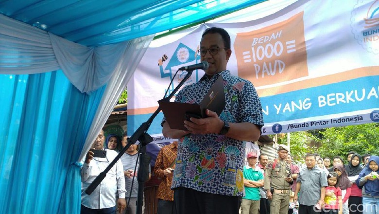 Resmikan Bedah 1.000 PAUD, Anies Ingin Anak Belajar dengan Senang