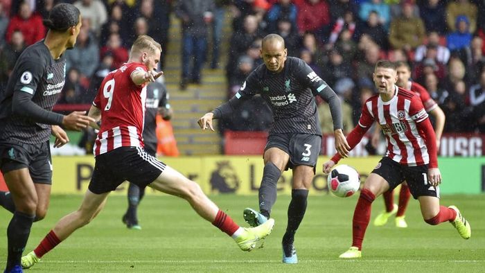 Sheffield United menahan Liverpool tanpa gol di babak pertama pertandingan pekan ketujuh Liga Inggris 2019/2020. (Foto: Rui Vieira/AP Photo) Sheffield United menahan Liverpool tanpa gol di babak pertama pertandingan pekan ketujuh Liga Inggris 2019/2020. (Foto: Rui Vieira/AP Photo)