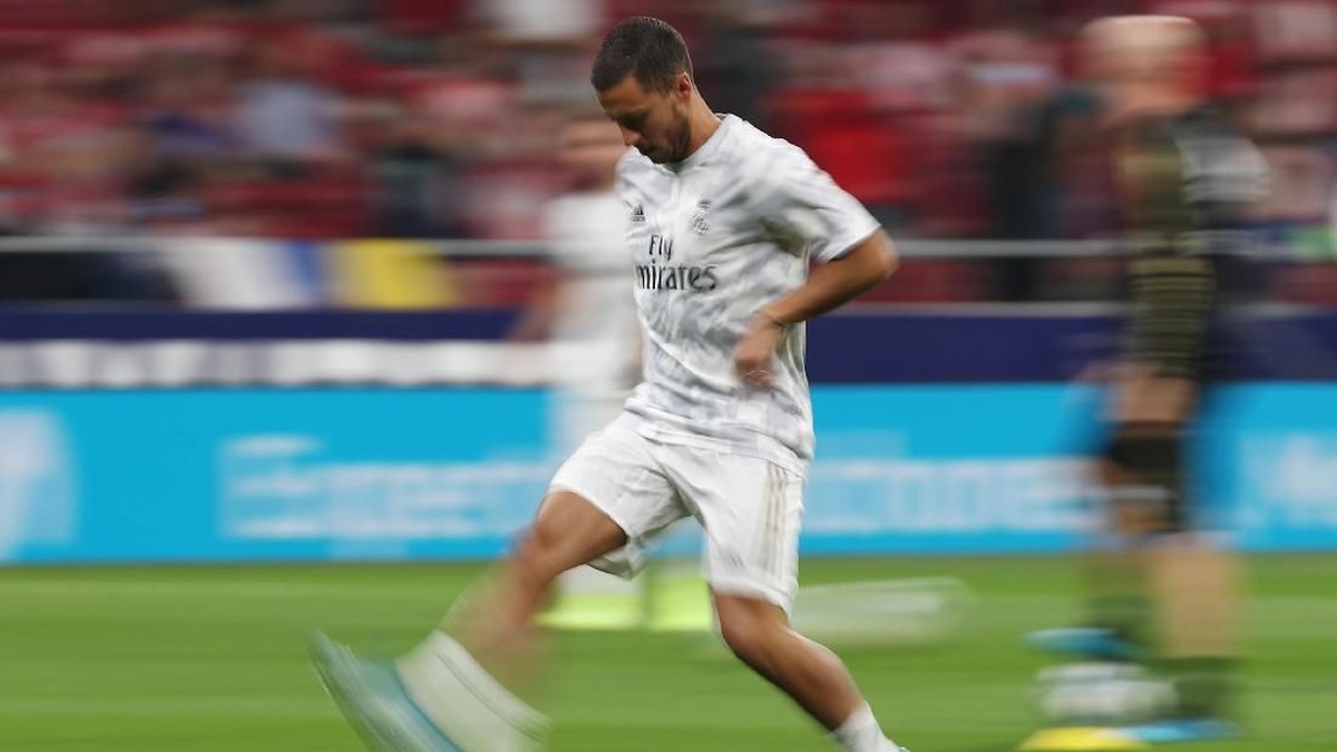 Eden Hazard ingatkan Madrid tak anggap enteng Brugge. (Foto: Sergio Perez / Reuters)