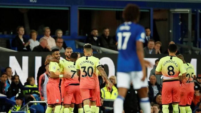Manchester City menang 3-1 di kandang Everton (Action Images via Reuters / Andrew Boyers)