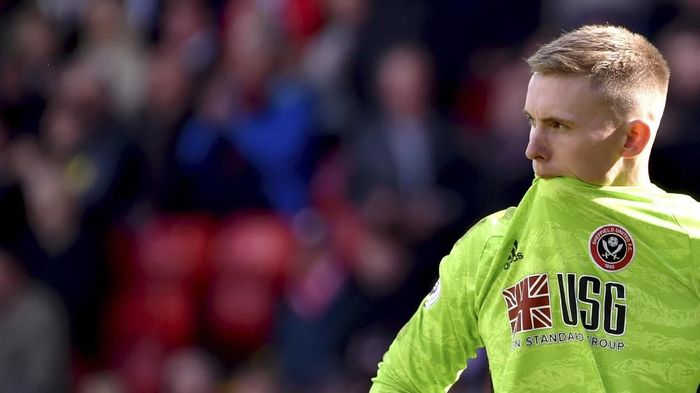 Dean Henderson Sheffield Uniteds goalkeeper Dean Henderson reacts during the English Premier League soccer match between Sheffield United and Liverpool at Bramall Lane in Sheffield, England, Saturday, Sept. 28, 2019. (AP Photo/Rui Vieira)