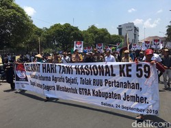 Ribuan Petani di Jember Demo Tuntut Realisasi Reforma Agraria
