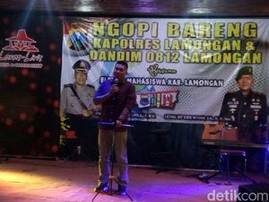 Saat Polisi Lamongan Ajak Mahasiswa Ngopi Bareng