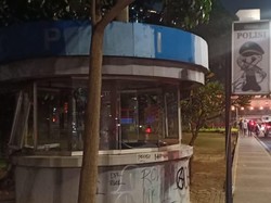 Pospol Sudirman Jadi Korban Vandalisme, Kaca Rusak dan Dicorat-coret